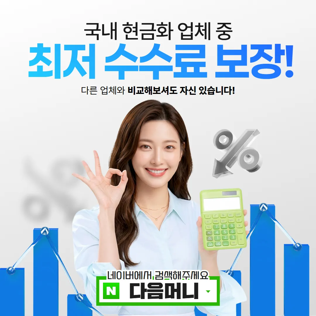 다음머니 국내 최저 수수료