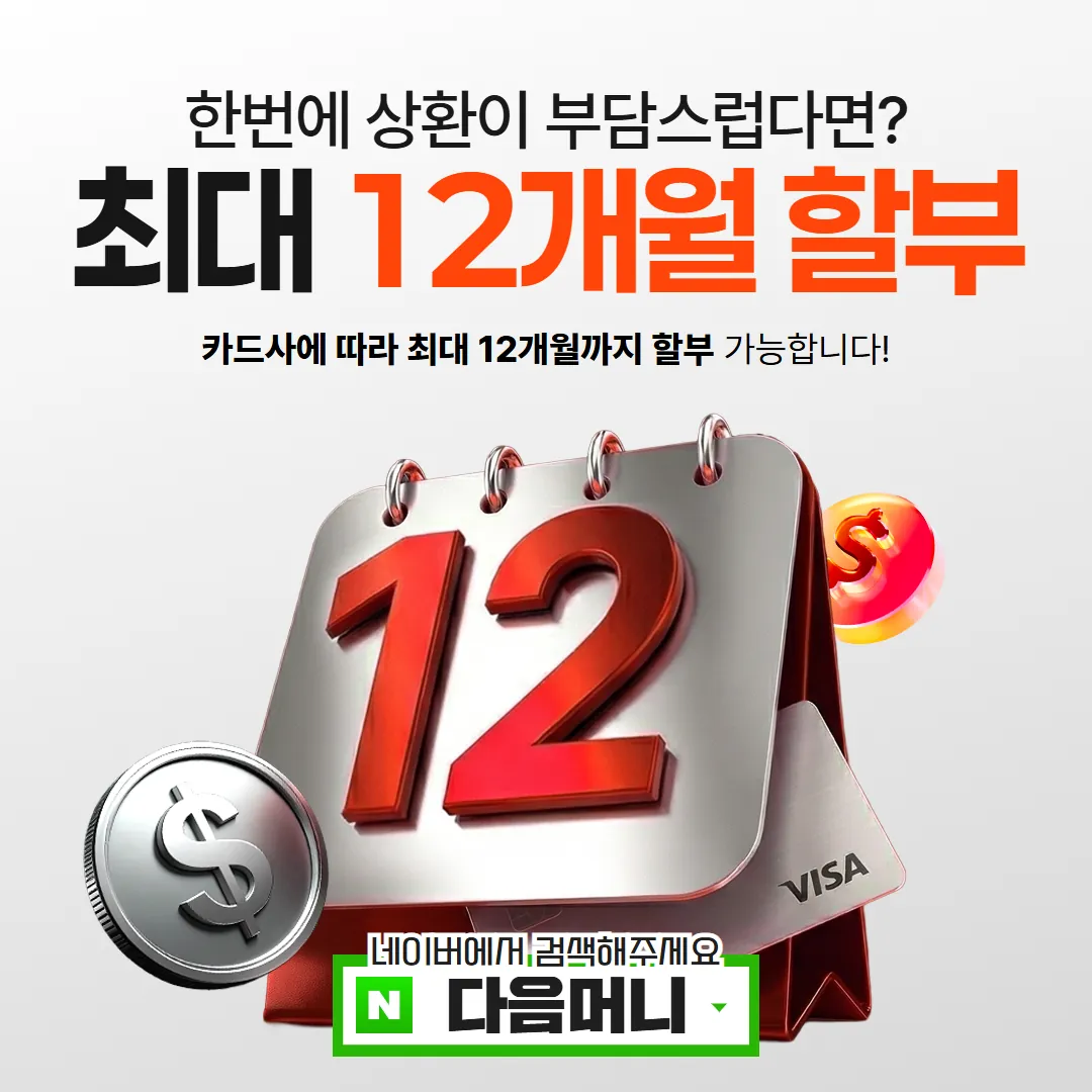 다음머니 무이자 할부